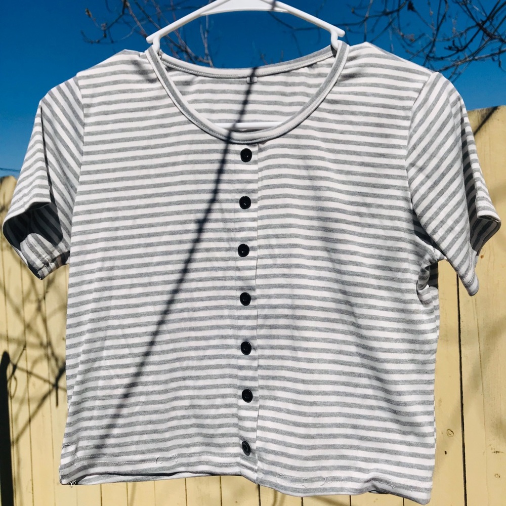 White and Grey tee